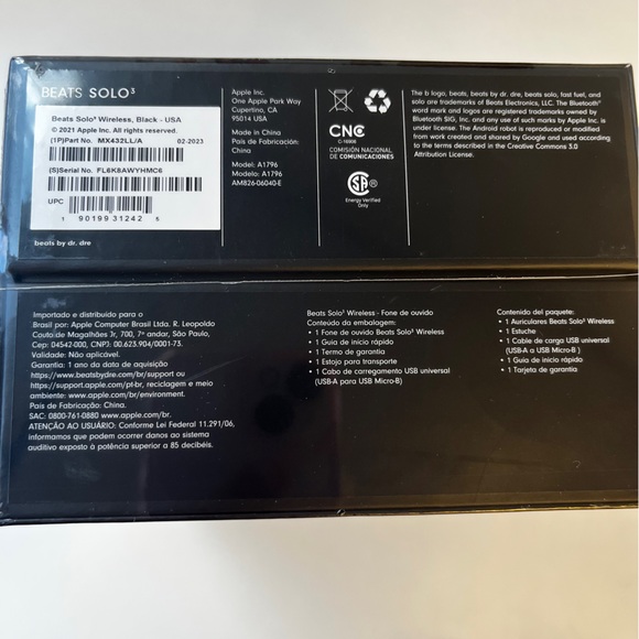 Beats Solo3 Wireless On-Ear Headphones - Matte Black (New in Box) - Picture 9 of 9